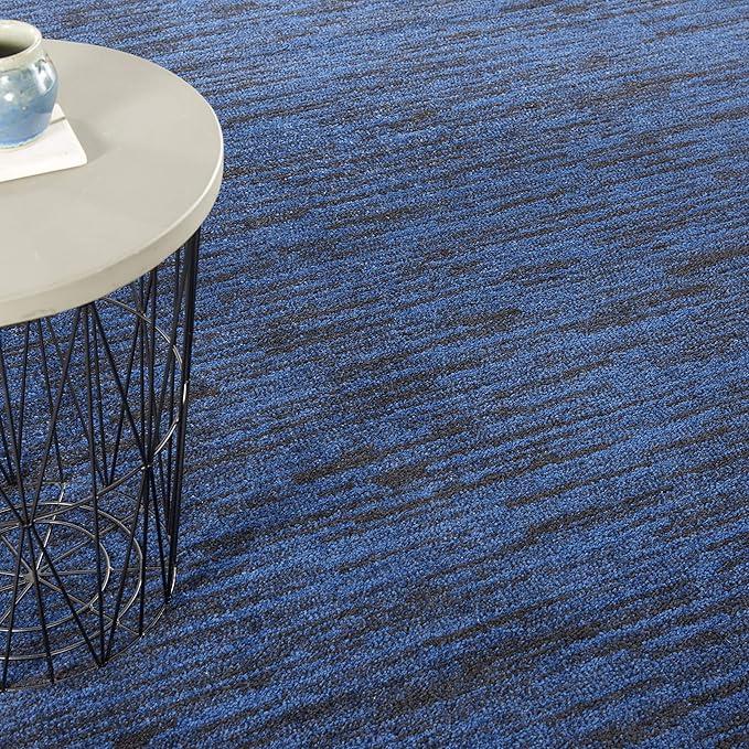 Nourison Home Nourison Essentials Midnight Blue 7' x Square Area Rug - Easy Clean, Non Shedding, Bed Room, Living Room, Dining Room, Kitchen (7' x Square)