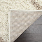 SAFAVIEH Dallas Shag Collection Runner Rug - 2'3" x 20', Ivory & Beige, Trellis Design, Non-Shedding & Easy Care, 1.5-inch Thick Ideal for High Traffic Areas in Living Room, Bedroom (SGD257B)