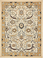 Unique Loom Espahan Collection Area Rug - Cape Cod (9'x 12' Rectangle, Ivory/ Beige)