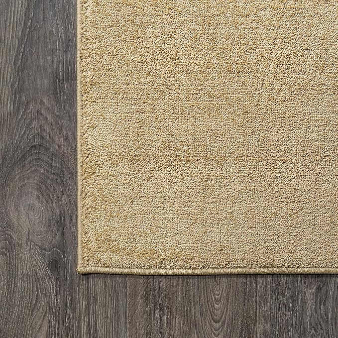 JONATHAN Y Haze Solid Low-Pile Mustard Indoor Area Rug 9x12, Coastal,Bohemian,Minimalist,Classic, Easy-Cleaning for Living Room,Bedroom,Kitchen,Pet Friendly,Non-Shedding (SEU100B-9)