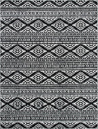 SAFAVIEH Area Rug 8x10 - Tulum Collection - Large - Black & Ivory, Moroccan Boho Tribal Design, Non-Shedding & Easy to Clean, Ideal for Living Room, Bedroom, Dining Space (TUL272Z)