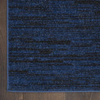 Nourison Home Nourison Essentials Midnight Blue 2'2" x 7'6" Area Rug - Easy Clean, Non Shedding, Bed Room, Living Room, Dining Room, Kitchen (8' Runner)