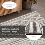 RUGSURE Washable Area Rugs 4' x 6' - 1/6 Thick - Moroccan-Inspired -Stain & Water Resistant Non-Slip - Resistant Rug for Living Room, Bedroom, Nursery, Pet & Child Friendly (Brown)