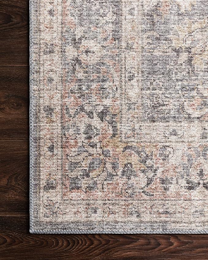 Loloi II Skye Collection SKY-01 Grey/Apricot 3'-6" x 5'-6" Accent Rug