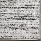 SAFAVIEH Adirondack Collection Area Rug - 8' Square, Silver & Black, Modern Ombre Design, Non Shedding & Easy to Clean, Ideal for Living Room, Bedroom, Office, Dining Space (ADR113A)