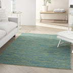 Nourison Home Nourison Essentials Blue Green 6' x 9' Area Rug - Easy Clean, Non Shedding, Bed Room, Living Room, Dining Room, Kitchen (6' x 9')