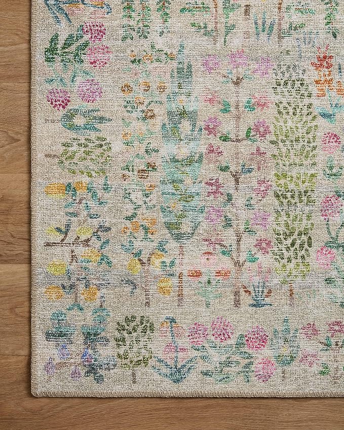 Loloi Rifle Paper Co. Maison Collection MAO-07 Khaki 2'-3" x 3'-9", .19" Pile Height, Accent Rug