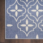 Nourison Home Nourison Essentials Blue Ivory 4' x 6' Area Rug - Easy Clean, Non Shedding, Bed Room, Living Room, Dining Room, Kitchen (4' x 6')