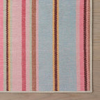Dash & Albert Jamaica Stripe Multi Machine Washable Rug, 2 X 3 Feet, Blue/White Stripe Pattern