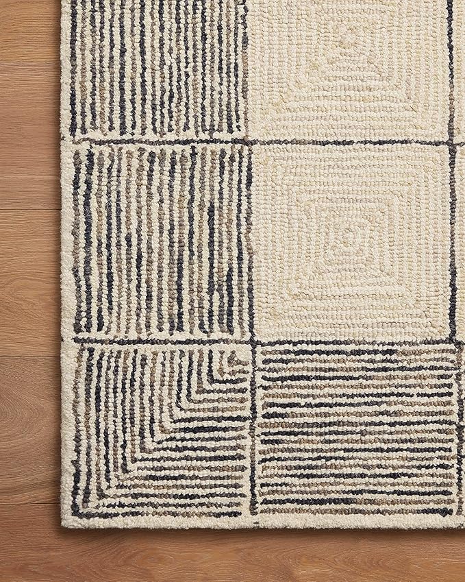 Loloi Chris Loves Julia Francis Collection FRA-02 Cream/Black 5'-0" x 7'-6" Area Rug