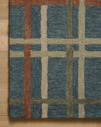 Loloi Magnolia Home by Joanna Gaines Waylon Collection WAY-01 Denim/Multi 2'-6" x 7'-6" Runner Rug