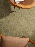 Hand Knotted Loom Wool ECO-Friendly Area Rugs - 8'x8', Octagon, Green Color, Solid Plain Design, High Pile Thick Handmade Anti Skid Area Rugs for Living Room, Bed Room (L00111)