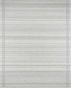 Mark&Day Wool Rugs, 8x10 Janmichael Solid and Border Gray Area Rug, Grey Ivory Carpet for Living Room, Bedroom or Kitchen (8' x 10')