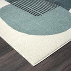 Abani Deco Area Rug -Cream/Green Minimalist Design -7'9" x 10'2"(8'x10') - Easy to Clean - Durable for Kids and Pets - Non-Shedding - Medium Pile - Soft Feel - for Living Room, Bedroom & Office
