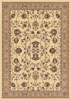 Unique Loom Sialk Hill Collection Area Rug - Washington (7' 1" x 10' Rectangle Ivory/Black)
