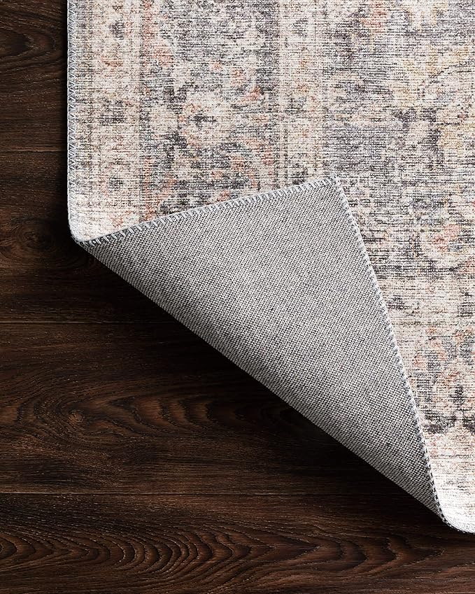 Loloi Skye Collection SKY-01 Grey/Apricot 7' x 9' Oval Area Rug