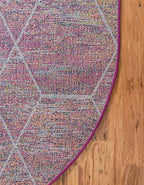 Unique Loom Trellis Frieze Collection Area Rug - Geometric (5' x 8' Oval, Multi/ Ivory)