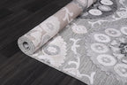 CAMILSON Indoor Outdoor Rug 5x7 Bohemian Medallion Floral Area Rugs for Indoor and Outdoor Patios Easy-Cleaning Non-Shedding Living Room Garden and Kitchen Washable Outside Carpet (5 x 7 / Gray)