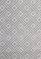 Abani Modern Grey Geometric Striped Chevron 5'3" x 7'6" Area Rug Rugs Nova Collection - Eclectic Pattern Accent Rug