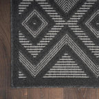 Nourison Home Versatile Charcoal Black 6' x 9' Area Rug - Easy Clean, Non Shedding, Bed Room, Living Room, Dining Room, Kitchen (6' x 9')