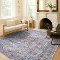 Washable Area Rug. Modern Farmhouse. Vintage. Turkish. Bohemian. Distressed. Oriental. Traditional. Rugs for Living Room. Dining. Bedroom. Office. Entryway. Foyer. (863BM, 9' x 12')