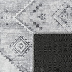 Paco Home Oriental Area Rug with Faded Vintage Look in Grey, Size: 2'8" x 4'11"