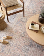 Loloi Skye Collection SKY-01 Blush/Grey 7' x 9' Oval Area Rug