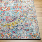Livabliss Area Rugs - 5x7 Odelia Vintage Boho Beige Mustard Gray Area Rug for Living Room Bedroom - Floral Medallion Stain Resistant Carpet for Kitchen, Nursery, Office (5'3" x 7'3")