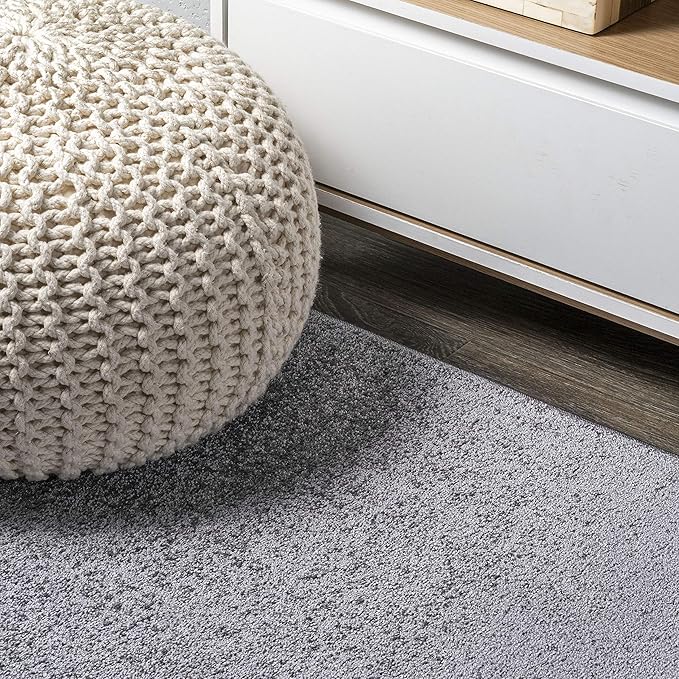 JONATHAN Y Haze Solid Low-Pile Gray Runner Rug 2x10, Coastal,Bohemian,Minimalist,Classic, Easy-Cleaning for Living Room,Bedroom,Kitchen,Pet Friendly,Non-Shedding (SEU100A-210)