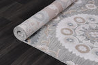 CAMILSON Indoor Outdoor Rug 8x10 Bohemian Medallion Floral Area Rugs for Indoor and Outdoor Patios Easy-Cleaning Non-Shedding Living Room Garden and Kitchen Washable Outside Carpet (8 x 10 / Blue)