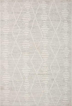 Loloi Kamala Collection KAM-02 Ivory/Silver 5'-3" x 7'-9" Area Rug
