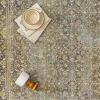 Area Rug 3x5 Brown Entryway Office Washable Vintage Carpet Non Slip Indoor Kitchen Door Mat Retro Traditional Accent Throw Small Rug for Bathroom Bedroom Dining Living Room