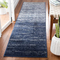 SAFAVIEH Adirondack Collection Runner Rug - 2'6" x 6', Navy & Grey, Modern Ombre Design, Non Shedding & Easy to Clean, Ideal for Hallway, Foyer, Kitchen, Entryway, Bedroom (ADR113E)