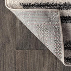 JONATHAN Y Khalil Modern Berber Stripe Cream/Black Indoor Area Rug, 12x15, Contemporary, Bohemian, Easy-Cleaning for Living Room, Bedroom, Kitchen, Pet Friendly, Non-Shedding (MOH207A-15)
