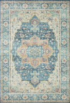 Loloi Skye Collection SKY-12 Ocean/Multi 6'-0" x 9'-0" Area Rug