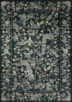 Loloi Rifle Paper Co. Laurel Collection LAU-05 Navy/Multi 6'-6" x 9'-2" Area Rug