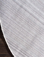 Unique Loom Solid Shag Collection Area Rug (8' Round, Snow White)
