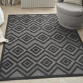 Nourison Home Versatile Charcoal Black 4' x 6' Area Rug - Easy Clean, Non Shedding, Bed Room, Living Room, Dining Room, Kitchen (4' x 6')