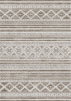 RUGSURE Washable Area Rugs 9' x 12' - 1/6 Thick - Moroccan-Inspired -Stain & Water Resistant Non-Slip - Resistant Rug for Living Room, Bedroom, Nursery, Pet & Child Friendly (Brown)