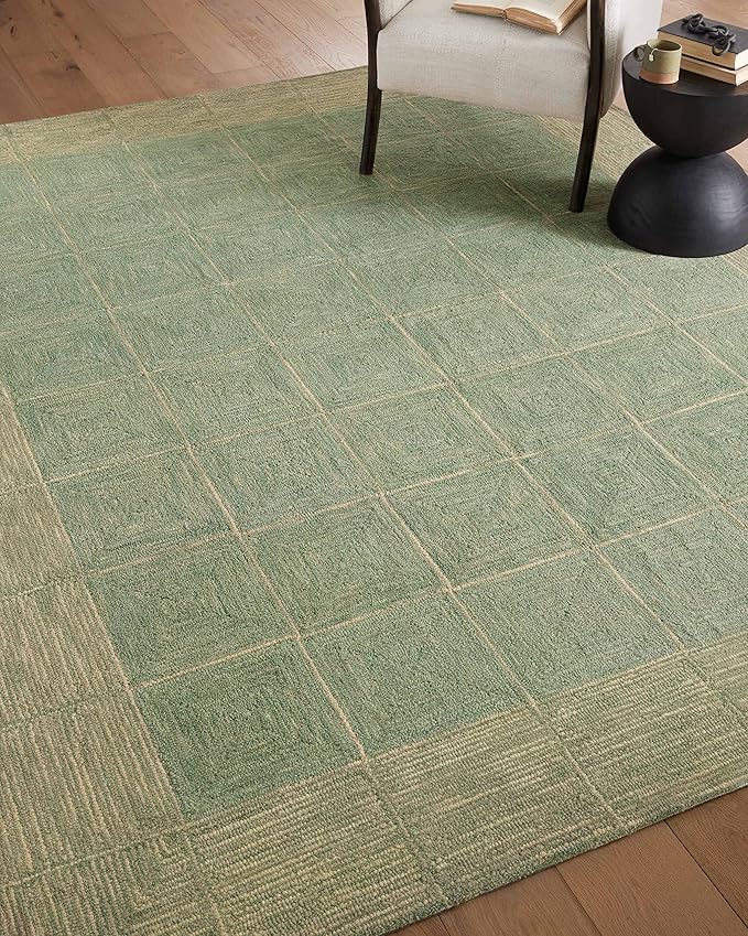 Loloi Chris Loves Julia Francis Collection FRA-02 Green/Natural 3'-6" x 5'-6" Accent Rug