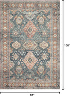 Loloi Skye Collection SKY-10 Sea/Rust 7' x 9' Oval Area Rug