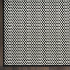 Nourison Home Courtyard Black White 10' x 14' Area Rug - Easy Clean, Non Shedding, Bed Room, Living Room, Dining Room, Kitchen (10' x 14')