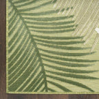 Nourison Home Suncoast Green 2' x 6' Area Rug - Easy Clean, Non Shedding, Bed Room, Living Room, Dining Room, Kitchen (6' Runner)