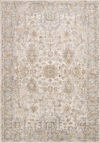 Loloi Teagan Collection TEA-03 Ivory/Sand 6'-7" x 9'-2" Area Rug, Large, Soft Neutral Rug, High-Traffic for Living Room, Bedroom, Home Office, Dining Area