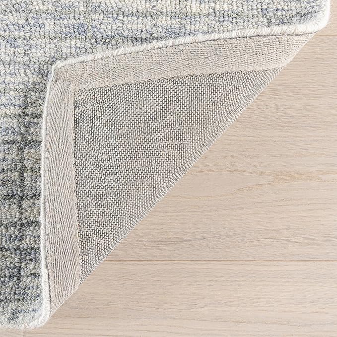 Rugs USA Melrose Light Blue/Ivory, 9'6" x 13'6", Handmade, Wool & Cotton, Soft and Cozy, High Traffic, Stain Resistant, Easy Clean, Durable Area Rug for Bedroom, Living Room, Dining Space, Entryway
