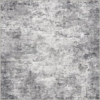 Square Area Rugs : Washable 5x5 Neutral Modern Abstract Carpet for Living Room Bedroom - Soft Floor Mat with Non Slip Backing for Kitchen Nursery Dorms Farmhouse Home Decor - Grey