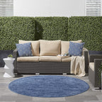 Nourison Home Nourison Essentials Navy Blue 6' x Round Area Rug - Easy Clean, Non Shedding, Bed Room, Living Room, Dining Room, Kitchen (6' x Round)