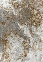 LUXE WEAVERS Marble Swirl Abstract Area Rug, Gray 6x9
