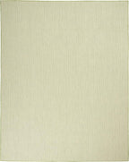 Nourison Home Courtyard Ivory Green 8' x 10' Area Rug - Easy Clean, Non Shedding, Bed Room, Living Room, Dining Room, Kitchen (8' x 10')