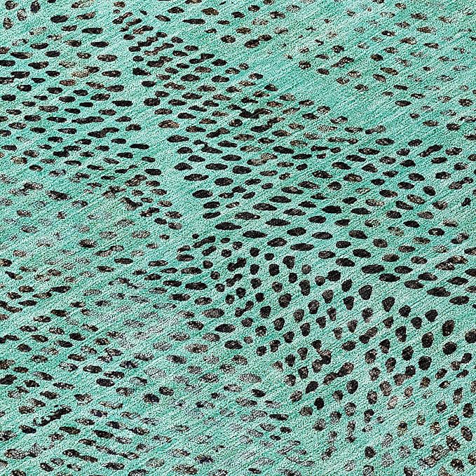 Addison Rugs Chantille ACN591 Teal 8' x 10' Indoor Outdoor Area Rug, Easy Clean, Machine Washable, Non Shedding, Bedroom, Living Room, Dining Room, Kitchen, Patio Rug